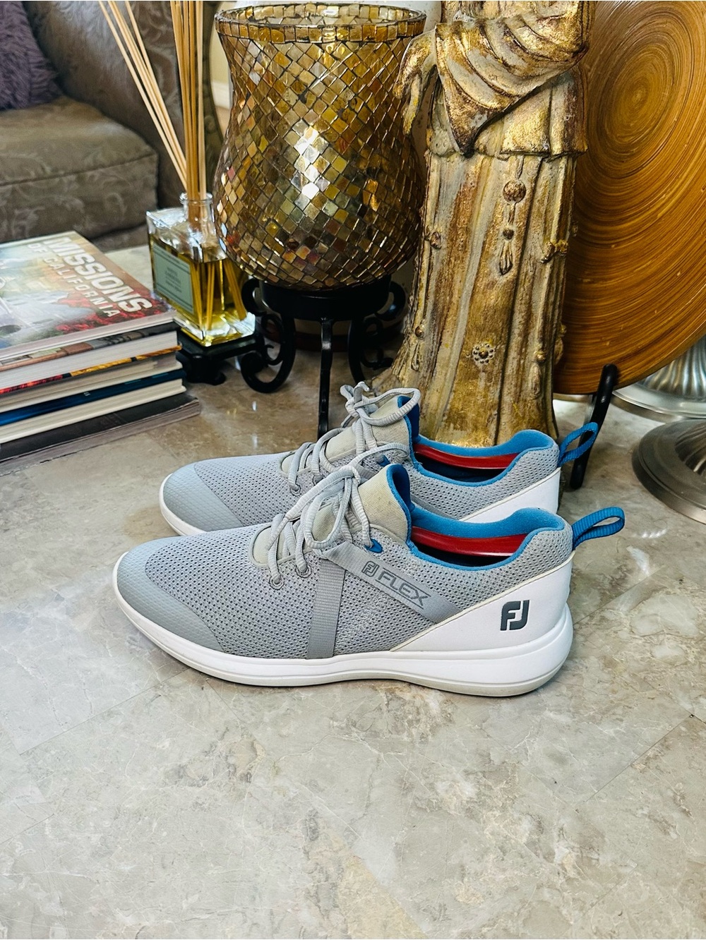 FOOTJOY WOMENS GRAY FLEX GOLF SHOES 95727 SIZE 8.5M